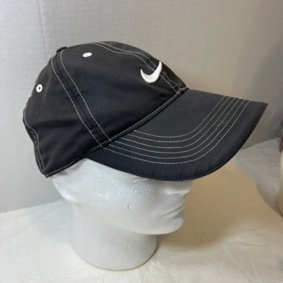 Black w/White Trim Logo NIKEGOLF Cap Hat Adjustable - Picture 3 of 11
